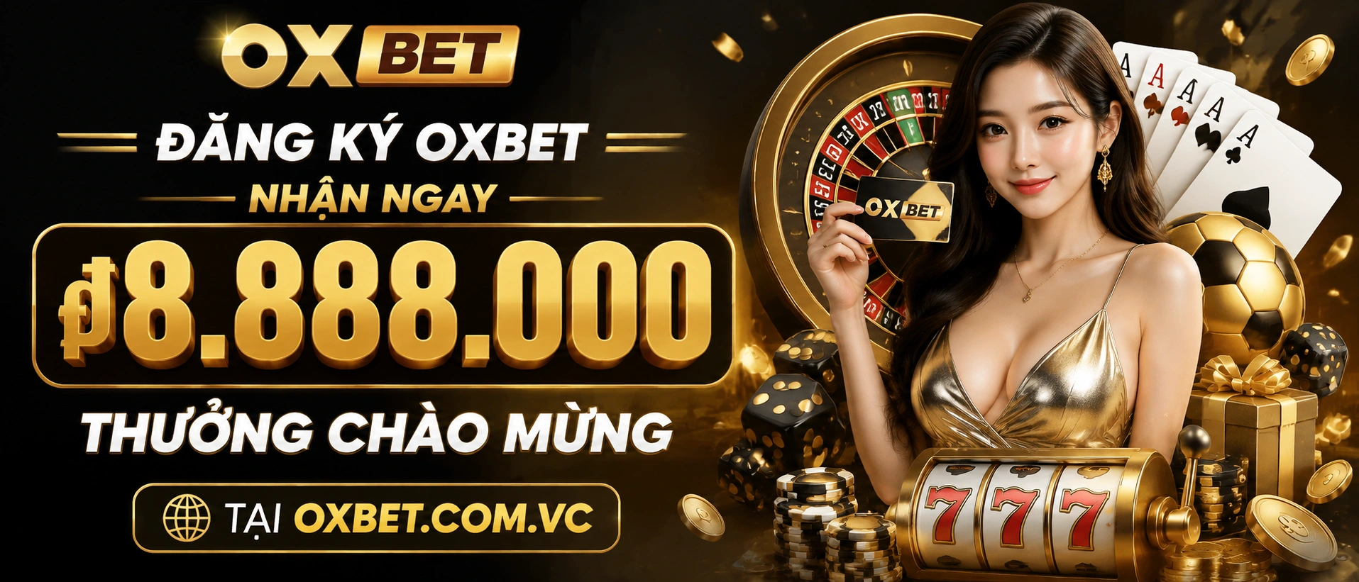 Sảnh OXBET với giao diện casino trực tuyến và trò chơi nổi bật
