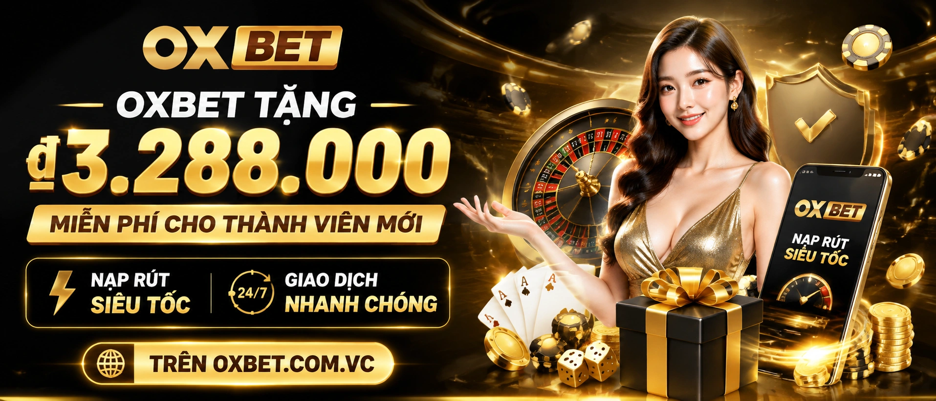 Sảnh OXBET với giao diện casino trực tuyến và trò chơi nổi bật