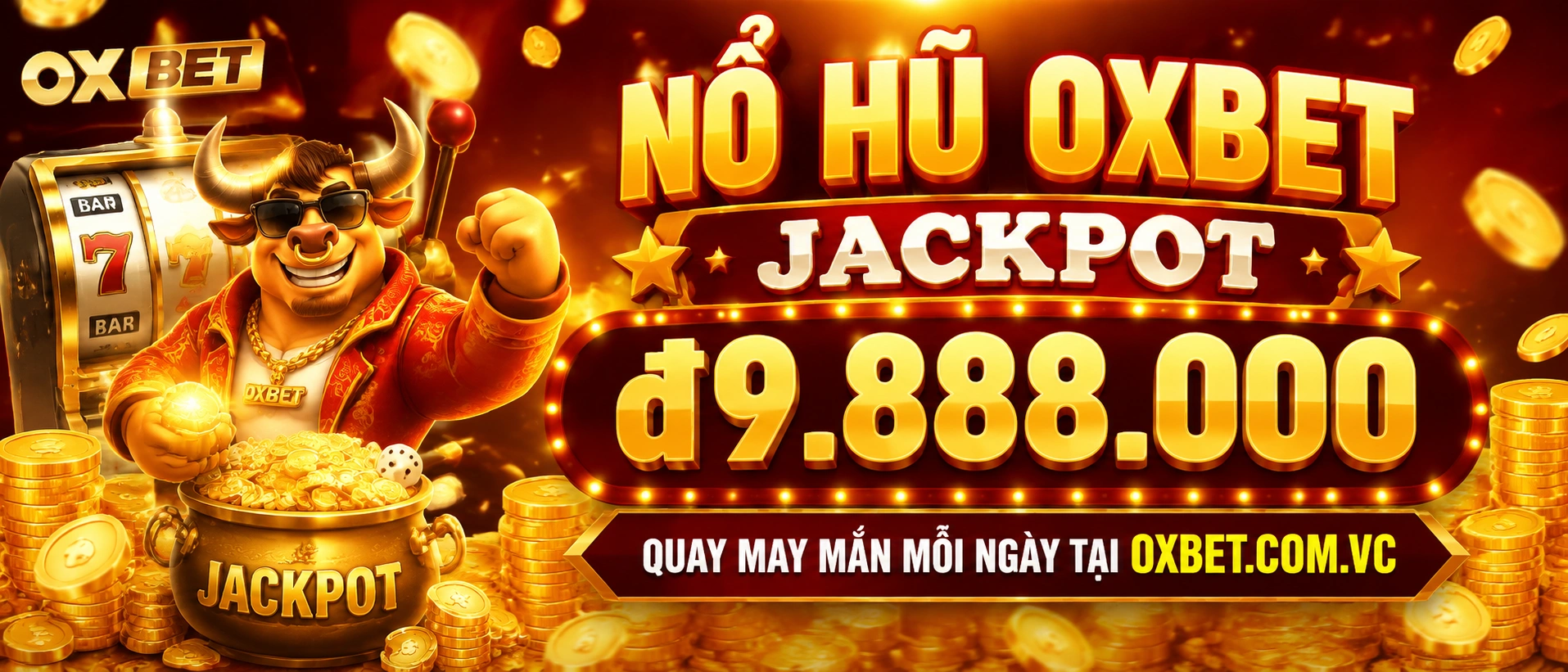Không gian trang chủ Oxbet với điểm nhấn Nổ Hũ và khu ưu đãi nổi bật