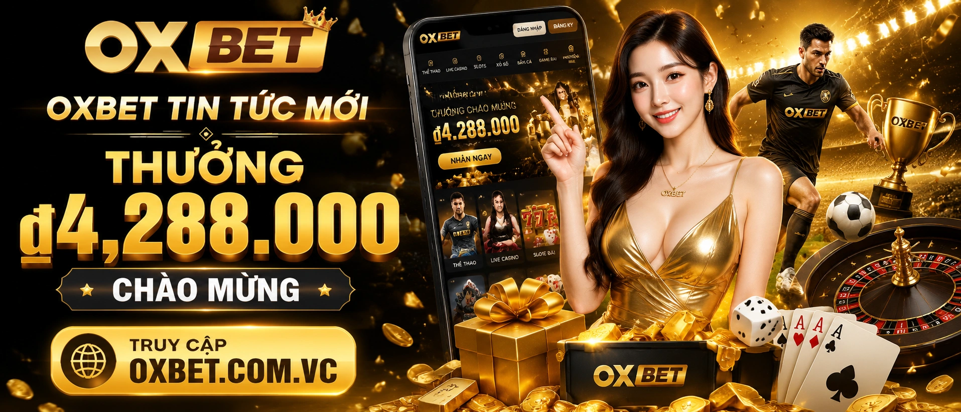 Giao diện tin tức Oxbet với cập nhật ưu đãi và rút nhanh